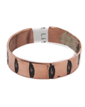 Handmade Certified Authentic Feather Navajo Native American Pure Copper Ring 17091-2