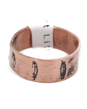 Handmade Certified Authentic Feather Navajo Native American Pure Copper Ring 17094-3