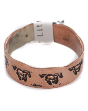 Handmade Certified Authentic Horse Navajo Native American Pure Copper Ring 17091-15