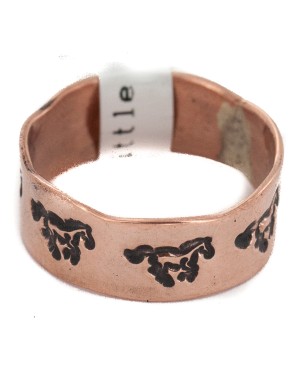 Handmade Certified Authentic Horse Navajo Native American Pure Copper Ring 17093-2