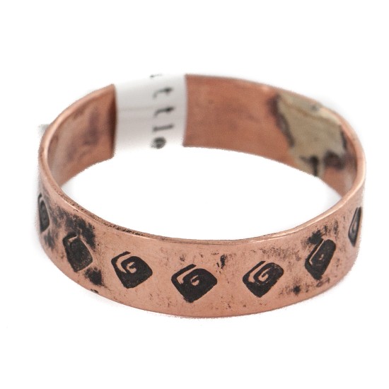Handmade Certified Authentic Navajo Native American Pure Copper Ring 17091-1