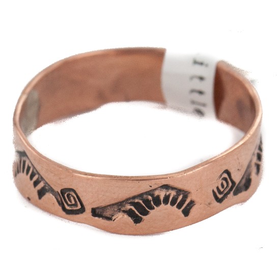 Handmade Certified Authentic Navajo Native American Pure Copper Ring 17091-3