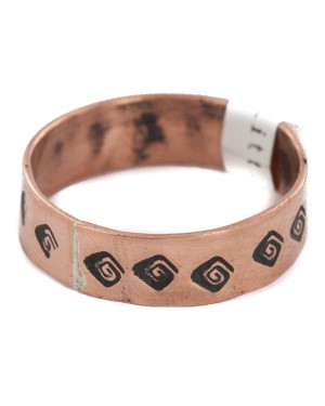 Handmade Certified Authentic Navajo Native American Pure Copper Ring 17091-7 Handmade Certified Authentic Navajo Native American Pure Copper Ring 17091-7