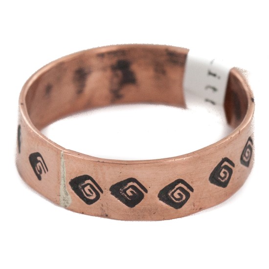 Handmade Certified Authentic Navajo Native American Pure Copper Ring 17091-7 Handmade Certified Authentic Navajo Native American Pure Copper Ring 17091-7