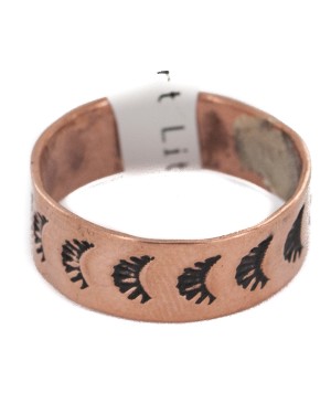 Handmade Certified Authentic Navajo Native American Pure Copper Ring 17092-8