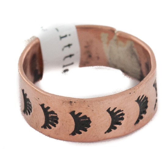 Handmade Certified Authentic Navajo Native American Pure Copper Ring 17093-5