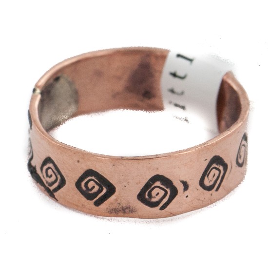 Handmade Certified Authentic Navajo Native American Pure Copper Ring 17094-1