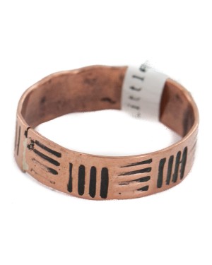 Handmade Certified Authentic Navajo Native American Pure Copper Ring Size 12 1/4 17091-4