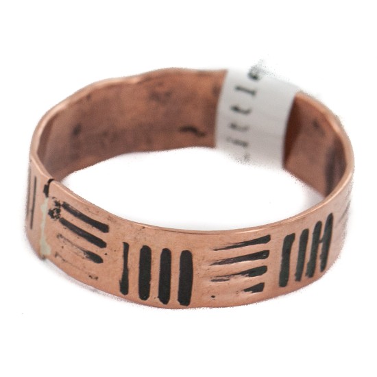 Handmade Certified Authentic Navajo Native American Pure Copper Ring Size 12 1/4 17091-4