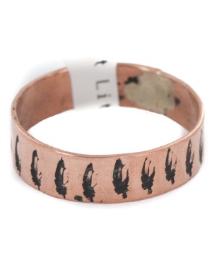 Handmade Feather Certified Authentic Navajo Native American Pure Copper Ring 17091-11