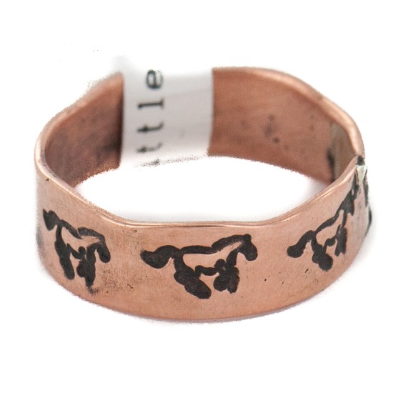 Handmade Horse Certified Authentic Navajo Native American Pure Copper Ring 17093-1