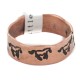 Handmade Horse Certified Authentic Navajo Native American Pure Copper Ring 17093-1