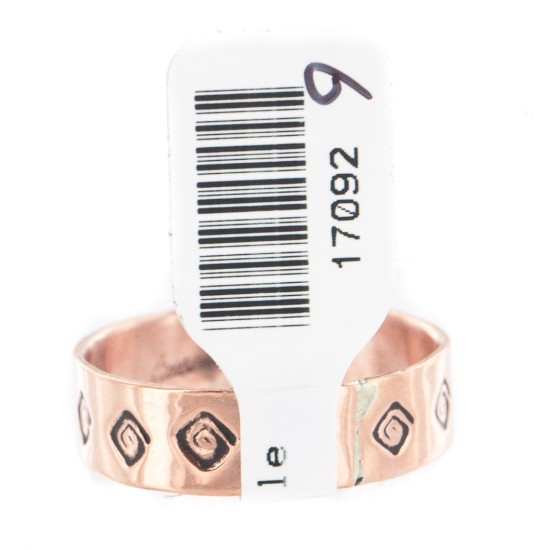 Navajo Handmade Certified Authentic Navajo Pure Copper Native American Ring 17092-9