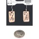 Certified Authentic Handmade Navajo Geco Pure Copper Dangle Native American Earrings 18168