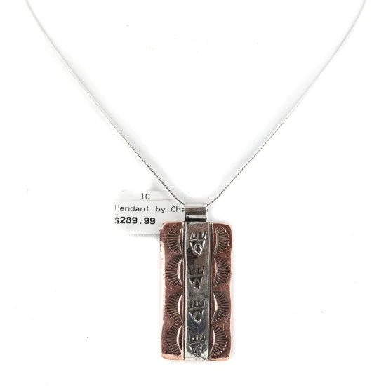 Navajo Bear Paw .925 Sterling Silver Handmade Pure Copper Native American Pendant 17098 Navajo Bear Paw .925 Sterling Silver Handmade Pure Copper Native American Pendant 17098