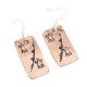 Certified Authentic Handmade Navajo Geco Pure Copper Dangle Native American Earrings 18168