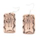 Handmade Certified Authentic Arrow Navajo Pure Copper Native American Dangle Earrings 18170-7