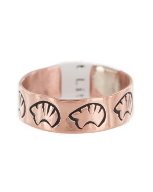 Handmade Certified Authentic Bear Navajo Pure Copper Native American Ring 17091-9