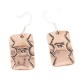Handmade Certified Authentic Horse Mountain Navajo Pure Copper Native American Dangle Earrings 18170-6