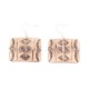 Handmade Certified Authentic Mountain Navajo Pure Copper Dangle Native American Earrings 18169-3