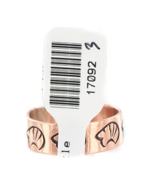 Handmade Certified Authentic Navajo Bear Pure Copper Native American Ring 17092-3