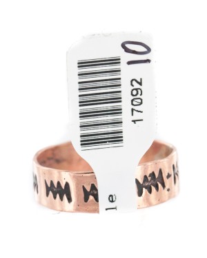 Handmade Certified Authentic Navajo Navajo Pure Copper Native American Ring 17092-10