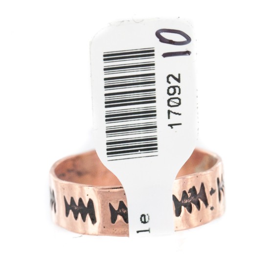 Handmade Certified Authentic Navajo Navajo Pure Copper Native American Ring 17092-10 Handmade Certified Authentic Navajo Navajo Pure Copper Native American Ring 17092-10