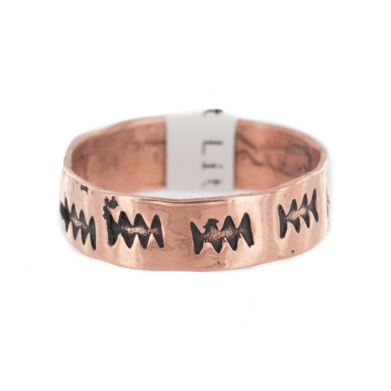 Handmade Certified Authentic Navajo Navajo Pure Copper Native American Ring 17092-10 Handmade Certified Authentic Navajo Navajo Pure Copper Native American Ring 17092-10
