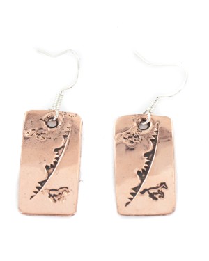 Handmade Horse Certified Authentic Pure Copper Navajo Native American Dangle Earrings 18170-9 Handmade Horse Certified Authentic Pure Copper Navajo Native American Dangle Earrings 18170-9