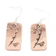 Handmade Horse Certified Authentic Pure Copper Navajo Native American Dangle Earrings 18170-9