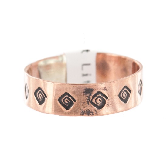 Navajo Handmade Certified Authentic Navajo Pure Copper Native American Ring 17092-9