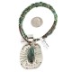 Arrows Certified Authentic Nickel .925 Sterling Silver Handmade Navajo Turquoise Native American Necklace 12812-5-16029-14
