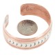 Navajo .925 Sterling Silver Handmade Certified Authentic Native American Pure Copper Bracelet 13055-7