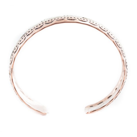 Navajo .925 Sterling Silver Certified Authentic Horse Handmade Native American Pure Copper Bracelet 13055-8