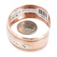 .925 Sterling Silver Certified Authentic Navajo Handmade Native American Pure Copper Bracelet 13055-4