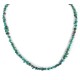 Certified Authentic Navajo .925 Sterling Silver Natural Turquoise Native American Necklace 750124-14