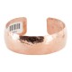 Handmade Hammered Certified Authentic Navajo Native American Pure Copper Bracelet 13054-1