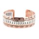 Navajo .925 Sterling Silver Certified Authentic Handmade Native American Pure Copper Bracelet 13055-3