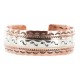 Navajo .925 Sterling Silver Certified Authentic Handmade Native American Pure Copper Bracelet 13055-5