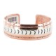 Navajo .925 Sterling Silver Handmade Certified Authentic Native American Pure Copper Bracelet 13055-7