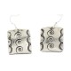 Swirl Nickel Handmade Certified Authentic Navajo Native American Dangle Earrings 18171