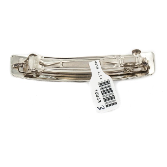 Certified Authentic Handmade Navajo Nickel Native American Hair Barrette 10343-3
