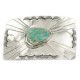 Certified Authentic Handmade Navajo Nickel Natural Turquoise Native American Buckle 1211