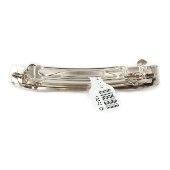 Cross Certified Authentic Handmade Nickel Navajo Native American Hair Barrette 10343-6