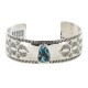 Nickel Navajo Handmade Certified Authentic Natural Turquoise Native American Bracelet 13026-8