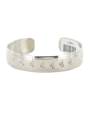 Nickel Navajo Horse Handmade Certified Authentic Native American Bracelet 13027