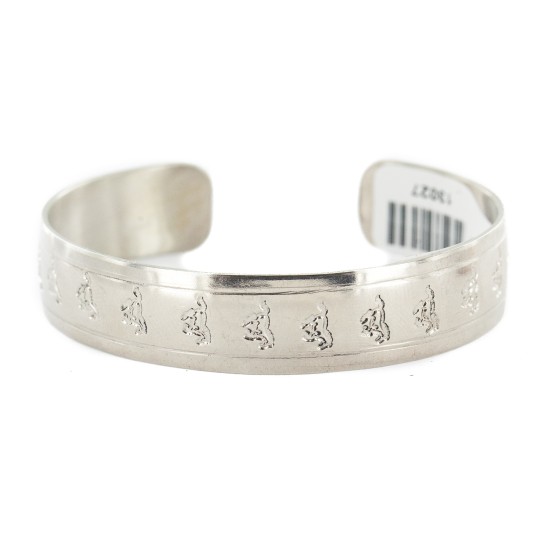 Nickel Navajo Horse Handmade Certified Authentic Native American Bracelet 13027