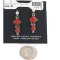 Handmade Navajo .925 Sterling Silver Coral Native American Dangle Earrings 27216-3 Handmade Navajo .925 Sterling Silver Coral Native American Dangle Earrings 27216-3