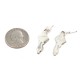Certified Authentic Handmade Navajo .925 Sterling Silver Coral Native American Dangle Earrings 27216-3