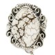 Large Handmade Certified Authentic Navajo .925 Sterling Silver Natural White Buffalo Native American Slave Bracelet Ring 13072 Large Handmade Certified Authentic Navajo .925 Sterling Silver Natural White Buffalo Native American Slave Bracelet Ring 13072